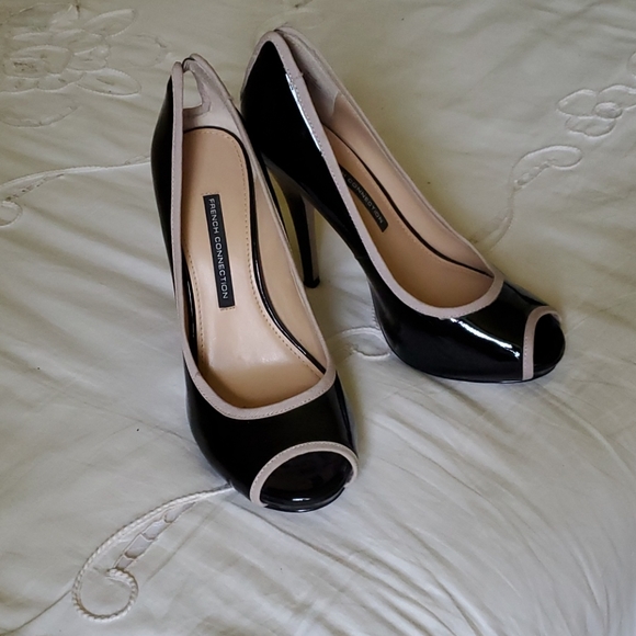 Patent Leather Cutout French Connection Heels - Picture 1 of 7